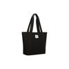 Jordan Logo Embellished Solid Color Large Capacity Zipper Closure Cotton Canvas Tote Shopping Bag Unisex Tote Bags Black JD2243019GS-002