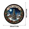Wooden Christmas LED Hanging Ornament Decor Window Door Tree Festival Display