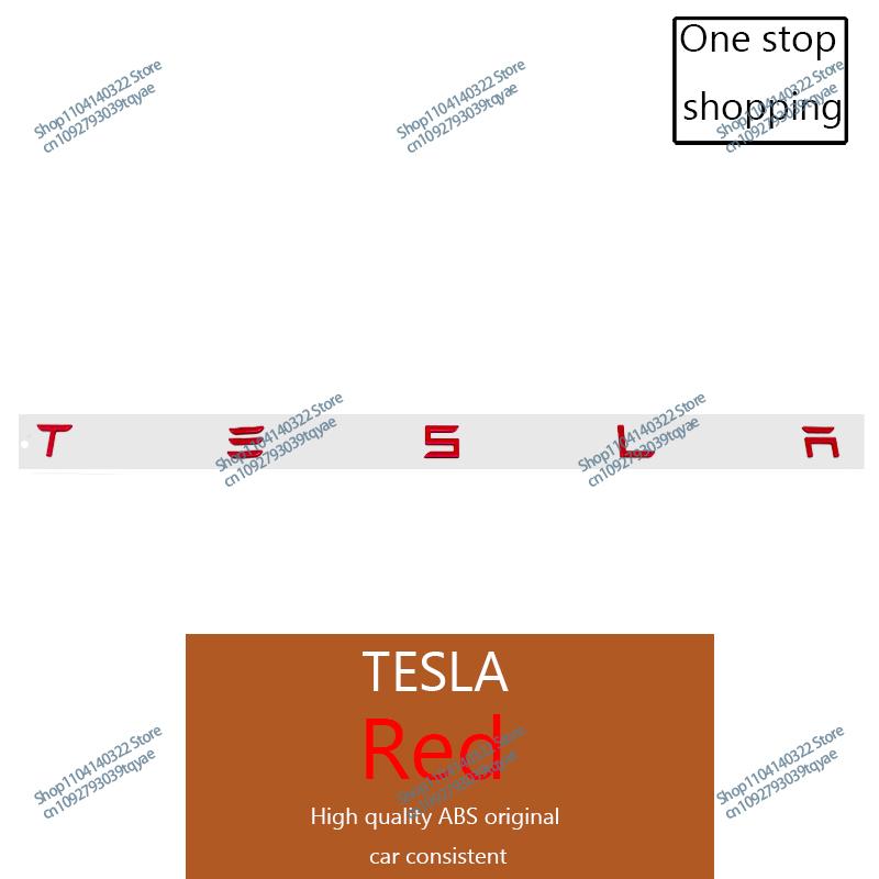 

ABS Tesla Rear End Label MODEL/3 Car Logo Rear Letter Sticker Electroplated Car logo Accessories For MODEL 3 MODEL S X Modified червоний