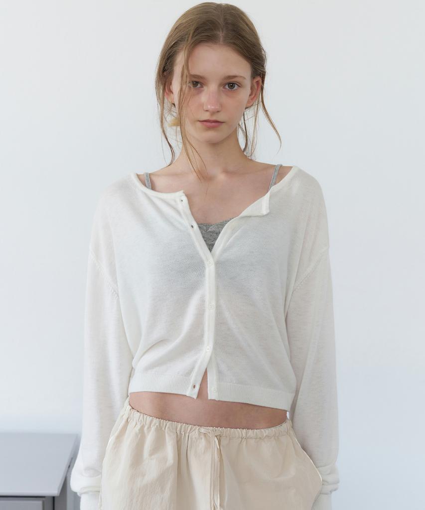 LETTERA Silk Blend Round Cardigan