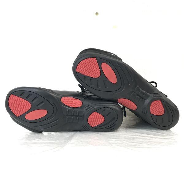 VEGA Riding Short Motorcycle Boots Size L US10 26.5-27.0cm Black On-Road Riders Cushion Shoes(USED)
