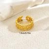 Light Luxury Women's Ring, Niche Wheat Ear Metal 18k Electroplating Design Open Index Finger Ring