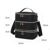 Nail Polish Organizer Bag Oxford Cloth 3 Layer Travel Stylish Versatile Zipper Closure Large