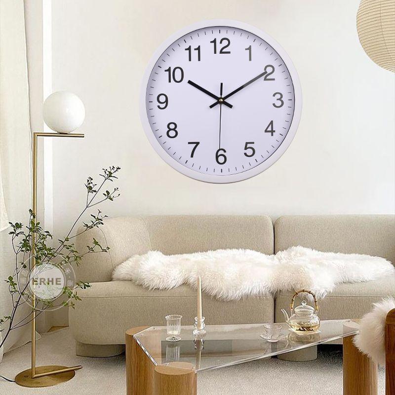 12-inch Quartz Silent Wall Clock Creative Simple Home Round Living Room Clock Design