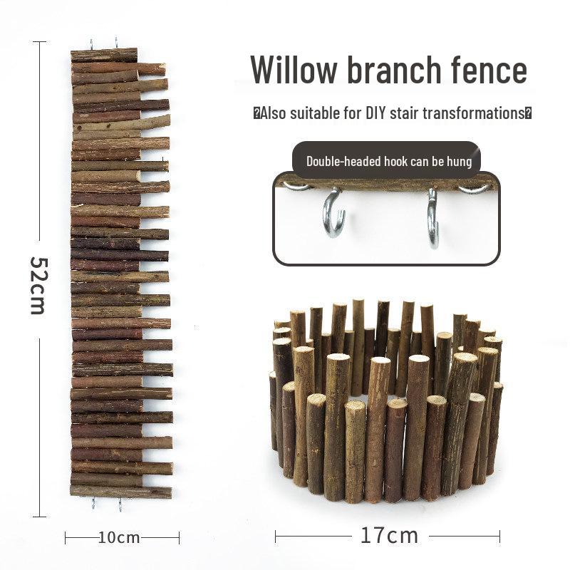 Natural Willow Branches Climbing Ladder & Bridge Toy for Hamsters & Rabbits