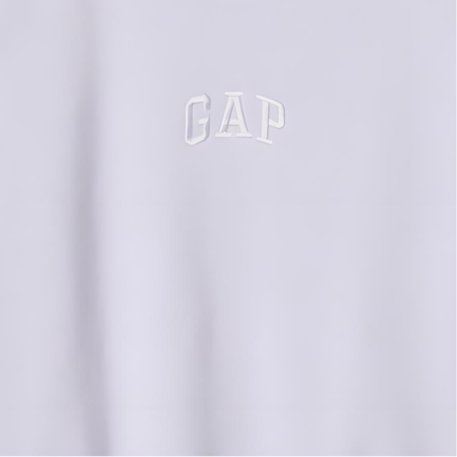 Gap Embroidered Logo Ribbed Crewneck Sweatshirt Kids sweatshirt Light-Purple 719210
