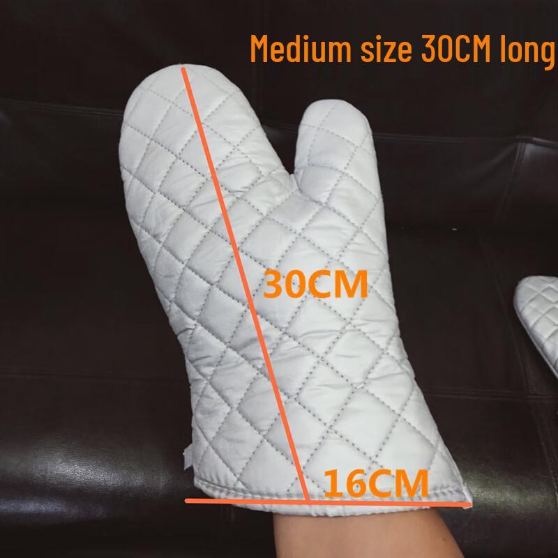 Minai Heat Resistant Oven Mitts, Silver (Pair)