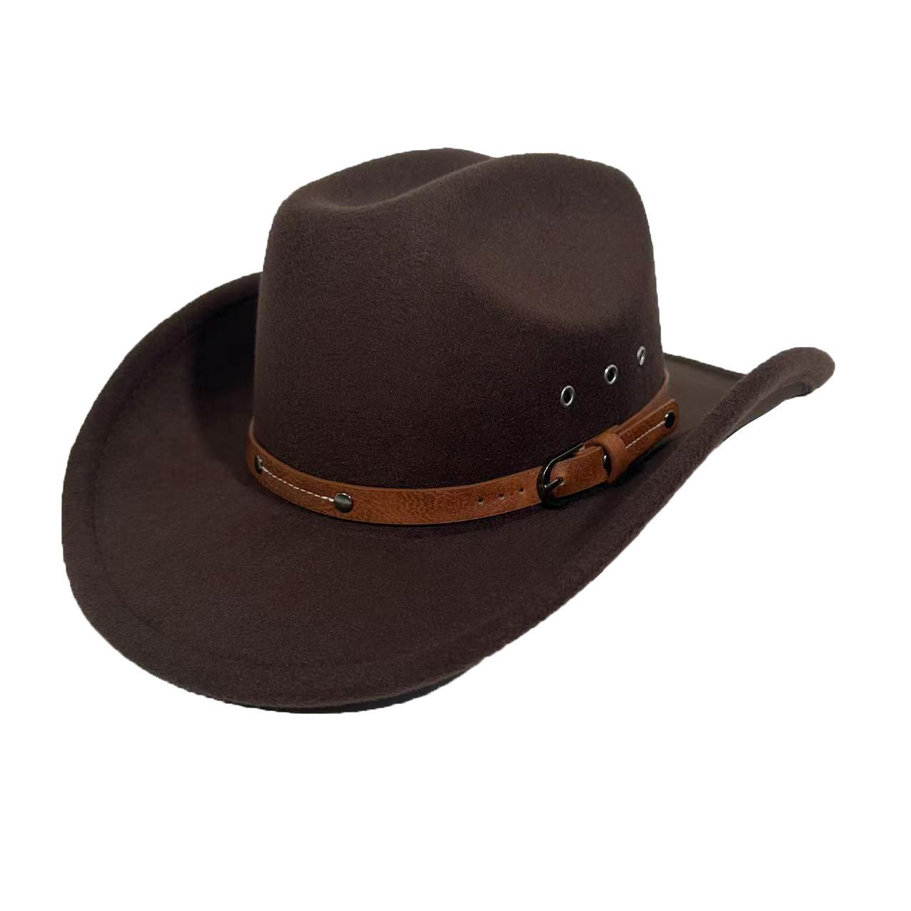 

Hat Women S Western Cowboy Hat Men S Ethnic Style Top Hat Jazz Hat M（56-58cm）