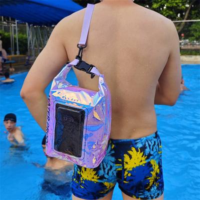 2/5L Swimming PVC Pack Dry Bag Touch Screen Outdoor Waterproof Shoulder Kayak Bags Trekking Drifting Rafting Surfing Boating Bag