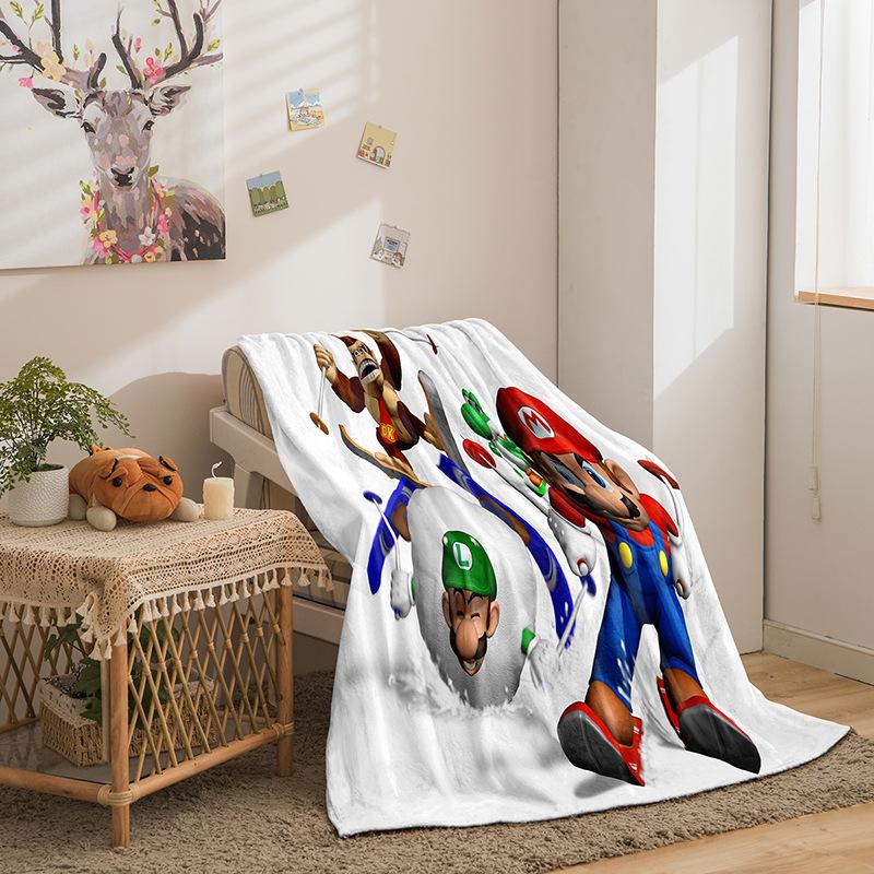 Cartoon Mario Series Double-Sided Flannel 3D Digital Printing Blanket Blanket