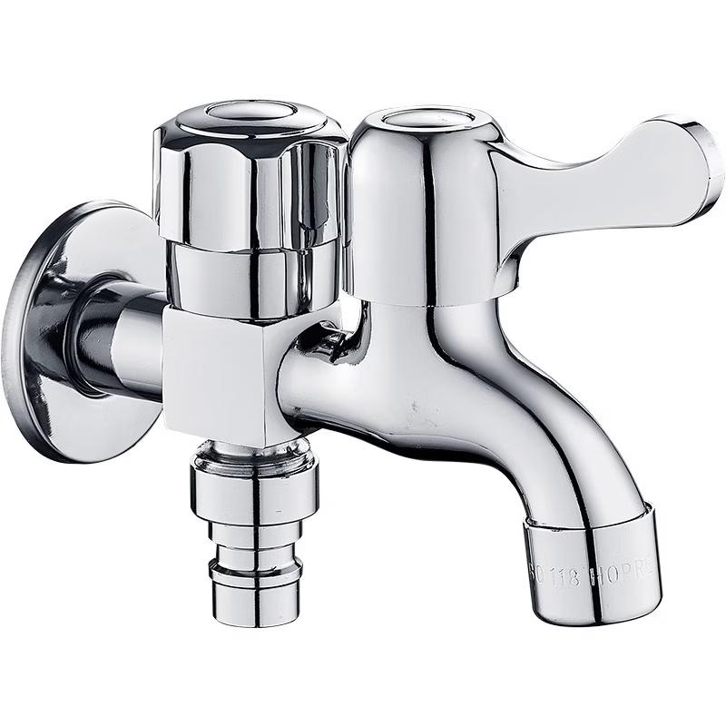 Brass Dual Outlet Washing Machine Faucet Connector
