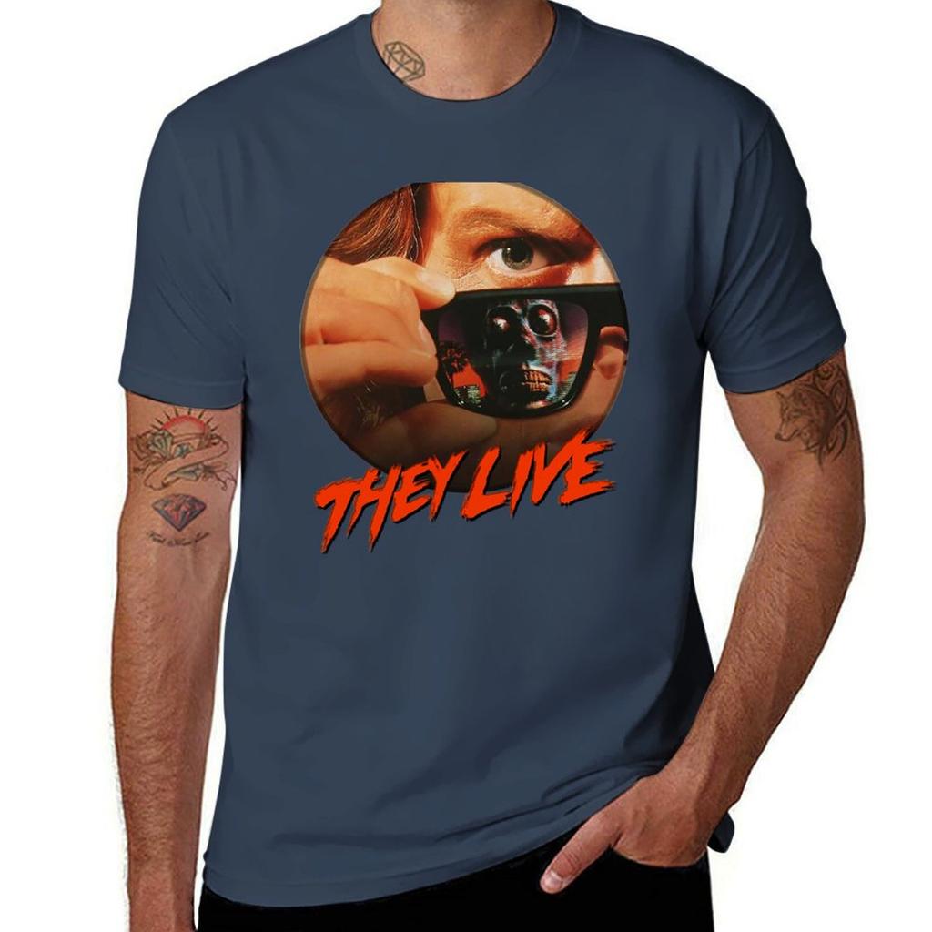 They Live T-shirt Man T Shirt Designer T Shirts Cotton 100% Man T Shirt Graphic T-shirt