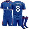 2627 Manchester United Jersey No. 10 Cunha Football Uniform M United Suit Red Devils Mbemo Away Blue