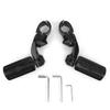 Pair of  360 Degrees  Adjustable Motorcycle Foot Pegs Short Handle Bracket Footrest with 3 Colloidal Particles Fit for