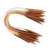 Multicolor Plastic Pipe Carbonized Double Annular Bamboo Sweater Needles for Knitting