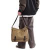 Men's Versatile Canvas Crossbody Bag - Fashionable, Practical, Large Capacity for Business and Street Trends