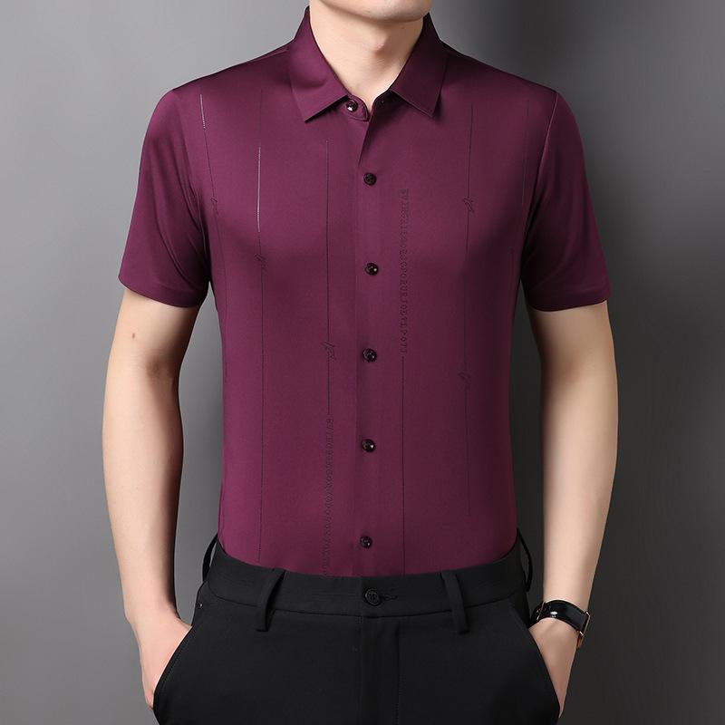 Sommer Neues Herren Kurzarmhemd Komfort und Lässig Mittelalterliche Herrenbekleidung Mode Modehemd