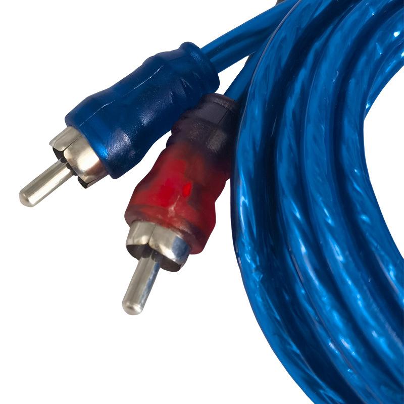 Automotive Pure Copper Audio Amplifier Cable 1/2/3/4.5/5M Car Audio System Modification Subwoofer Amplifier Wire Signal Cable