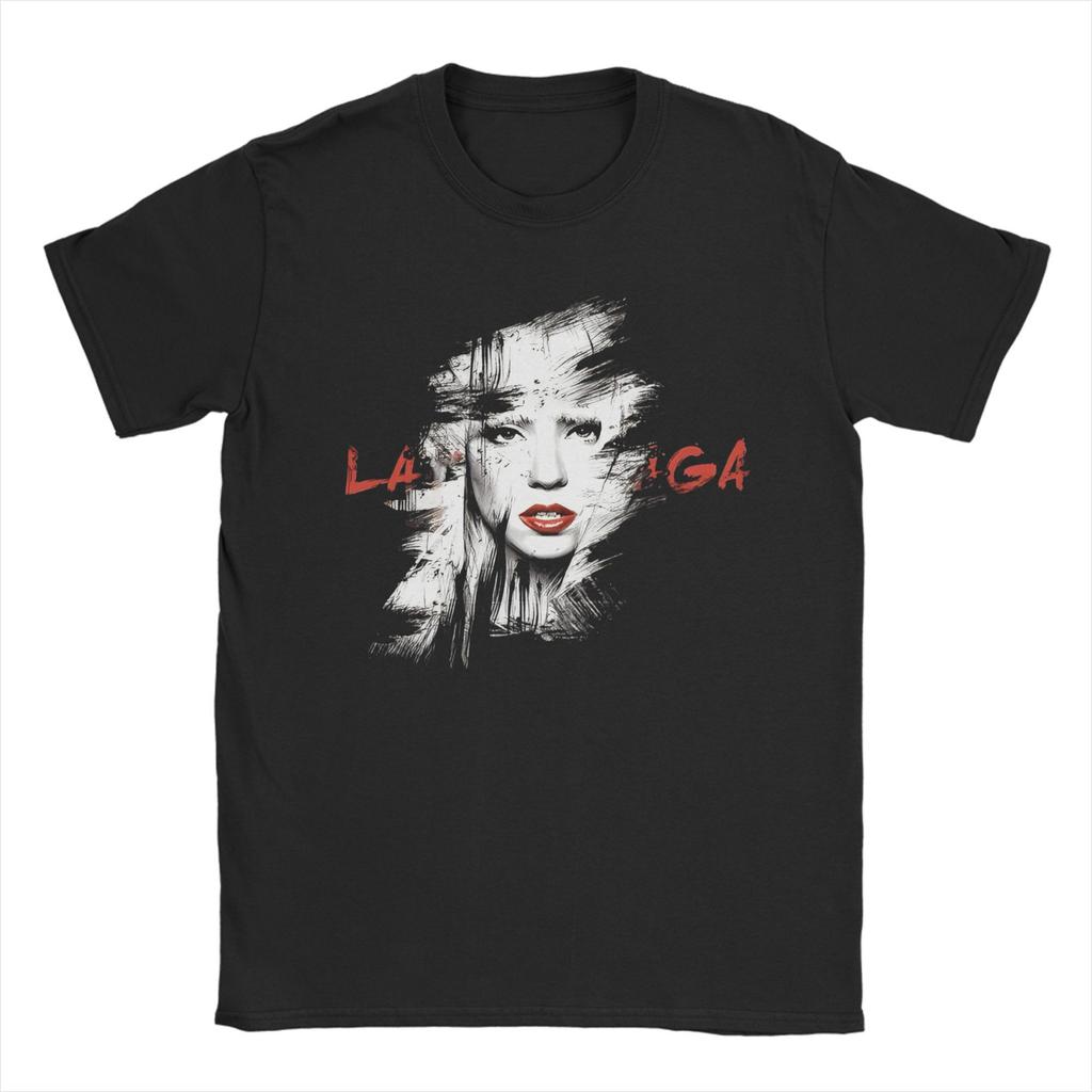 Lady Gaga The Mayhem Ball Tour 2025 T Shirt Summer T-Shirts Pure Cotton Novelty Tee Shirt For Man Short-Sleeved Casual Top Tees