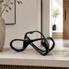 Abstract Metal Sculpture with Intertwined Loops for Living Room, Hotel Interiors