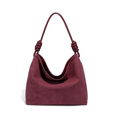 Stylish and Light Luxury Single-shoulder Underarm Bag, Large-capacity Commuter Women's Bag, Matte Suede Hand-held Tote Bag