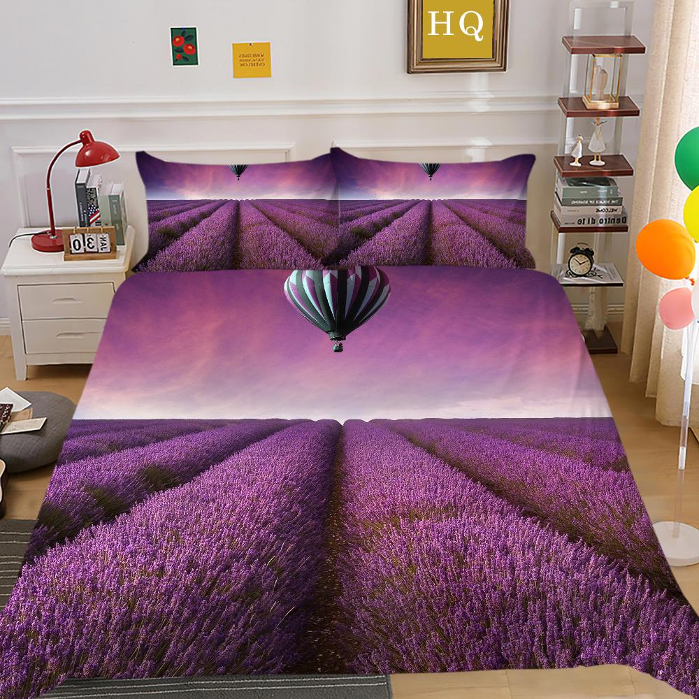 Blumen Bedruckter Bettwäschebezug Twin Size Polyester Tagesdecken Frau Luxus Hochwertige Heimbettwäsche
