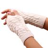Women's Korean Style Winter Warm Knitted Gloves Couple's Fashion Cycling Fingerless Gloves