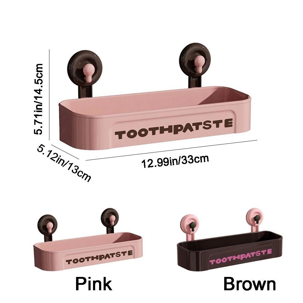 Plastic Bathroom Shelf Punch Free Wall Shower Shampoo Rack Makeup Organizer  Bathroom