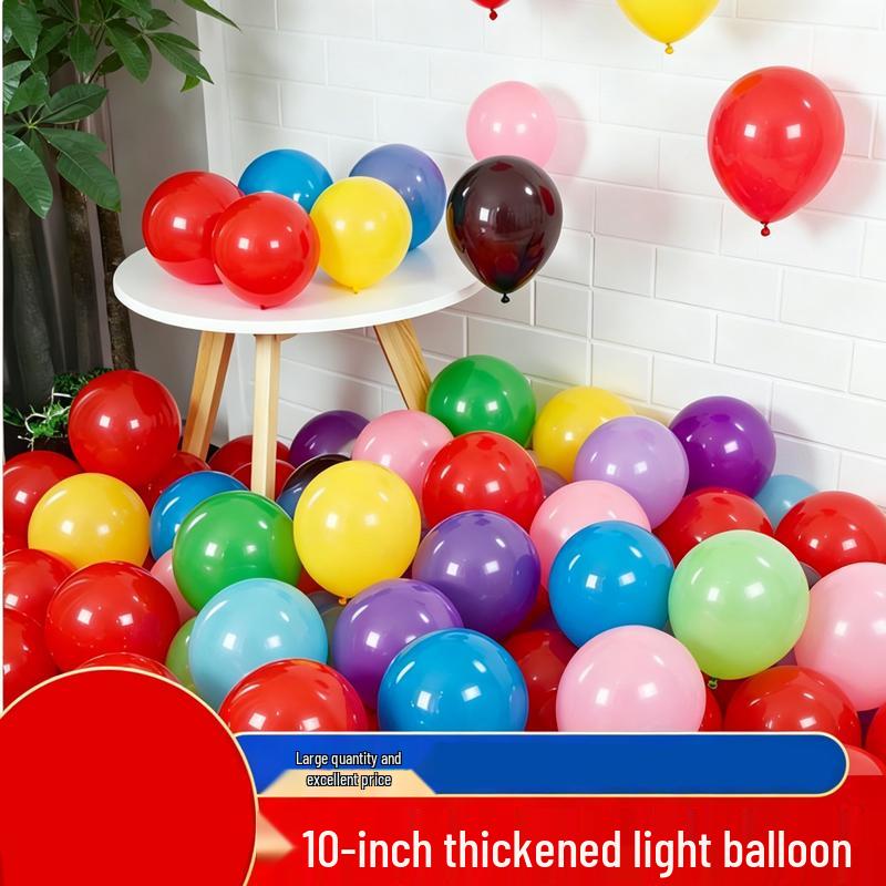 Langxi 10-inch Matte Mixed Color Balloons, 200 Pack