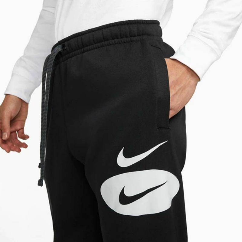 Nike Logo Print Cuffed Drawstring Knit Sports Pants Men Pants DM5468-010