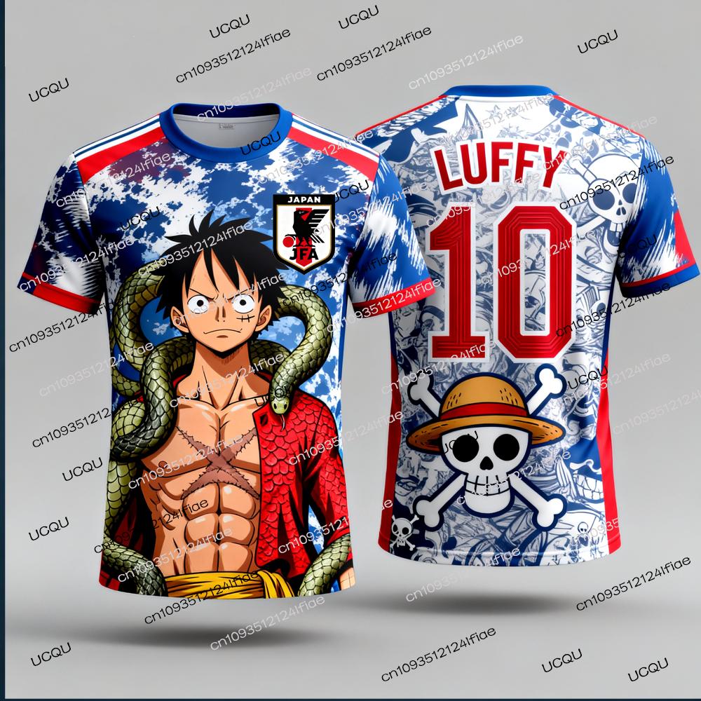 

2025 Японія One Piece Луффі Футбольна футболка Дитяча Футбольна спеціальна футболка Комплект Доросла Чоловіча/Жіноча Швидкосохнуча кофта XXS