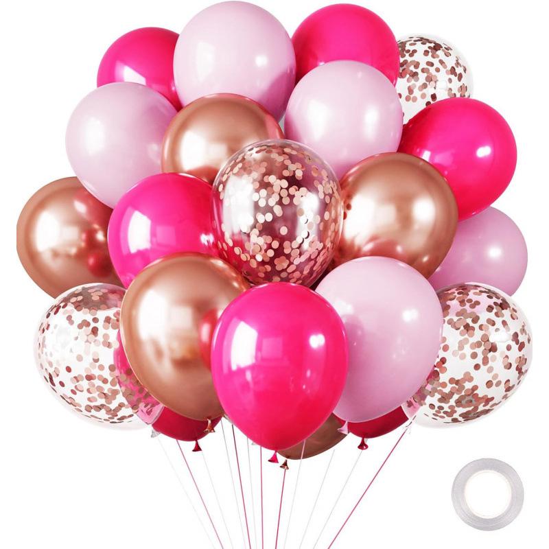 Metal Sequin Balloon Set - 30 Colorful Holiday Party Decorations