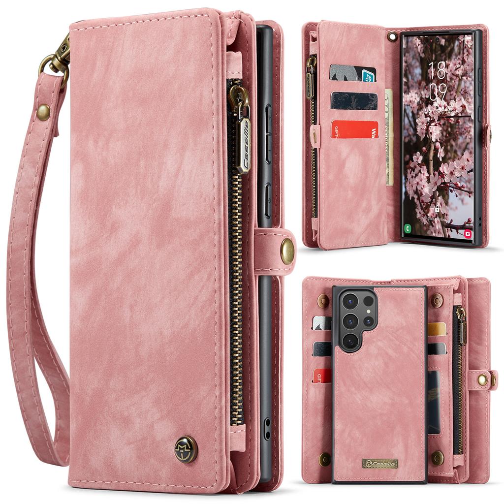 For Samsung Galaxy S26 Ultra Phone Cases CASEME 008 Leather Cover with Detachable Wallet and Strap