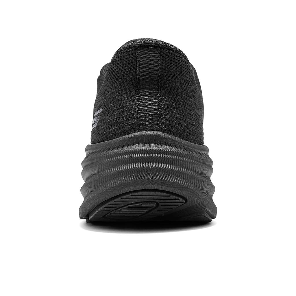 Skechers Bobs Mens Black Warrior Slip-On Sneakers Solid Round Toe Elevator Shoes Low-Top Running Shoes Men sneaker 118434-BBK