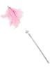 Interactive Cat Toy Fun Feathers and Bell Self-tickling Cat Wand Toy Kitten Play Tease Wand Toy Cat Toy