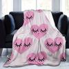 Eyelash Blanket Pink Eyelash Heart-Shaped Eyelash Cover Blanket Soft and Comfortable Suitable for Sofa Bed Birthday Gift Blanket