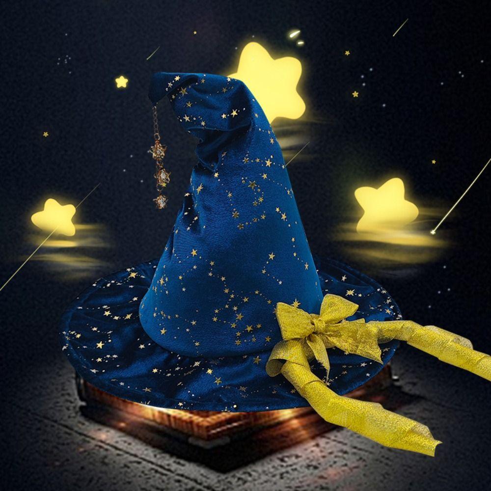 Lightweight Soft Fabric Witch Hat Ins Style Halloween Hat Cosplay Wizard Hat Halloween Party