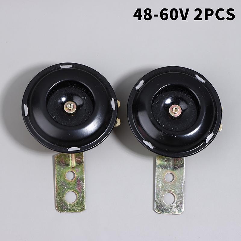 12V 48V 60V General Motorcycle Electric Horn Kit Waterproof Round Speaker Loud Electric Horn Suitable For Bicycle Scooter 105Db