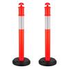 2 Pack Traffic Delineator Posts, 1140 Mm Traffic Safety Cones with Fillable Base and Reflective Strips