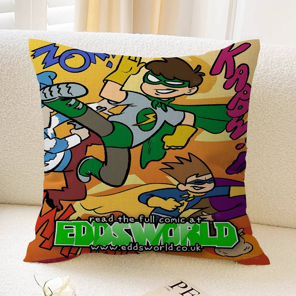 Animated Eddsworld Anime Lucky Dragon Pillow Cover Sofa Cushion Cover Home Room Decoration Children Gift