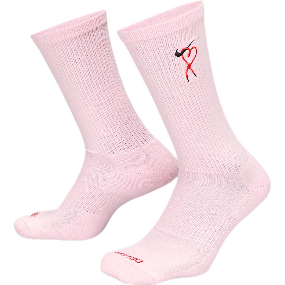 Nike Calzini Crew Unisex 1 Paio Schiuma Rosa/Rosso Universitario/Nero HJ9381-663