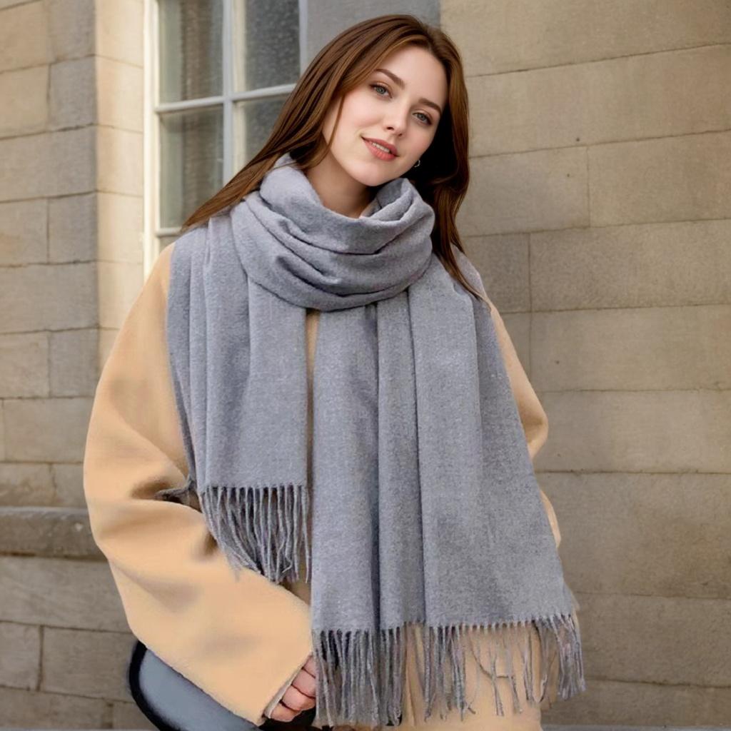 New Women's Winter Scarves Cashmere Black Scarf Woman Black Cashmere Scarf Woman Ladies Scarf Warm XWJ09