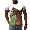 Summer Trendly Men Taste Cool Style Horse Graphic T Shirts Fashion Casual Personality Hip Hop Harajuku Print Streetwear T-shirt