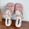 French Fairy Flat-bottomed One-word Slippers Women's Wear Retro with Skirt Versatile Cool Slippers 2025 New Summer
