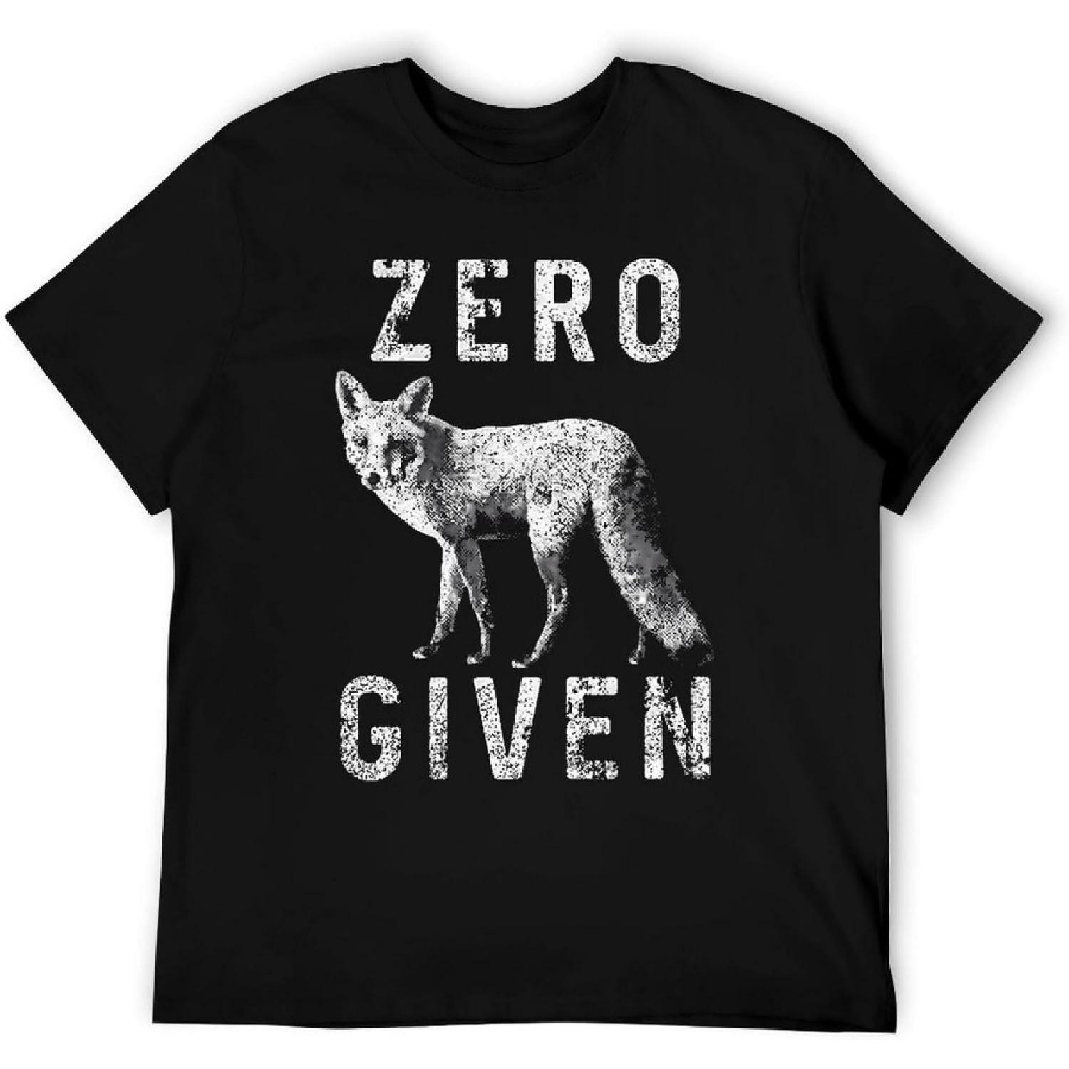 

Funny Men s T-Shirt with Fox Design - Zero Fox Given Sarcastic Animal Wordplay Graphic Tee for Casual Wear XXXXXL різнокольоровий