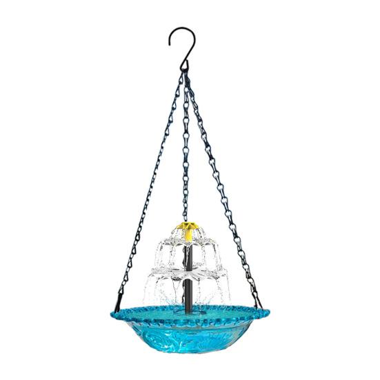 Cascade Fountain Bird Bath 3 Tiers Solar Fountain Birdbath Hanging Hummingbird Bath Bowl for Birds to Drink And Rest Outdoor Garden Patio Decor