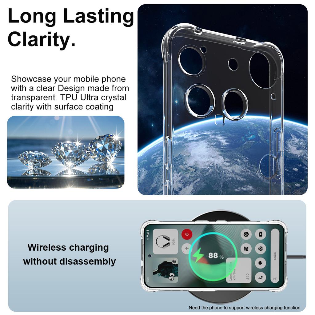 Pre Nothing Phone 3 5G Puzdro na telefón IMAK Nárazuvzdorné Mäkké puzdro