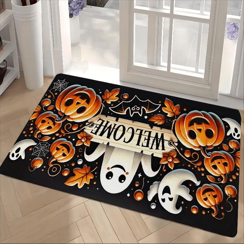 Halloween Carpet Cute Ghost Pumpkin Doormat Welcome Mat Rug For Bedroom Live Room Carpet Outdoor Carpet Home Decoration