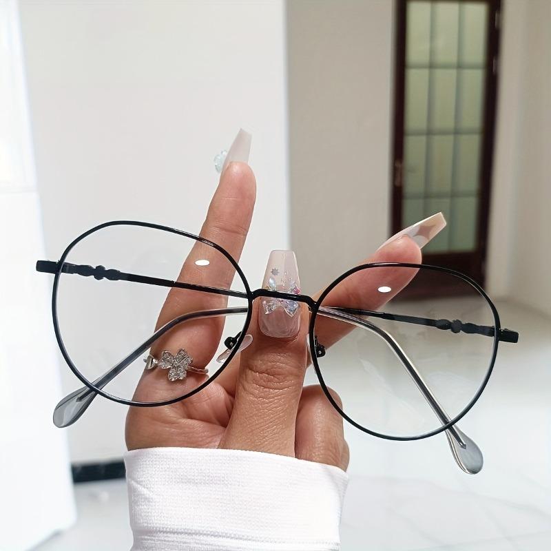 Damen Frühjahrsmode Metallrahmen Anti-Blaulicht-Brille
