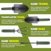 Garden Tool Set4 Pieces Garden Tools Including Hand Shovel Transplant Shovel Weeder and Hand Rake with Non-Slip Handle Idea for